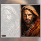 Holy Protector paint by numbers kit, before and after