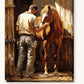 Horse Trainer paint by numbers kit on stretched canvas