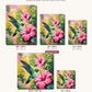 Hummingbird and Pink Hibiscus canvas sizes from 12 x 12 to 23.5 x 23.5 inches