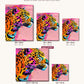 Hunt in Progress canvas sizes from 12 x 12 to 23.5 x 23.5 inches