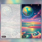 Interstellar Sea paint by numbers kit, before and after