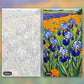 Irises after Van Gogh paint by numbers kit, before and after