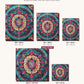 Jewel Tone Lotus Mandala canvas sizes from 12 x 12 to 23.5 x 23.5 inches