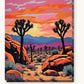 Joshua Trees at Sunset paint by numbers kit on stretched canvas