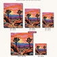 Joshua Trees at Sunset canvas sizes from 12 x 12 to 23.5 x 23.5 inches