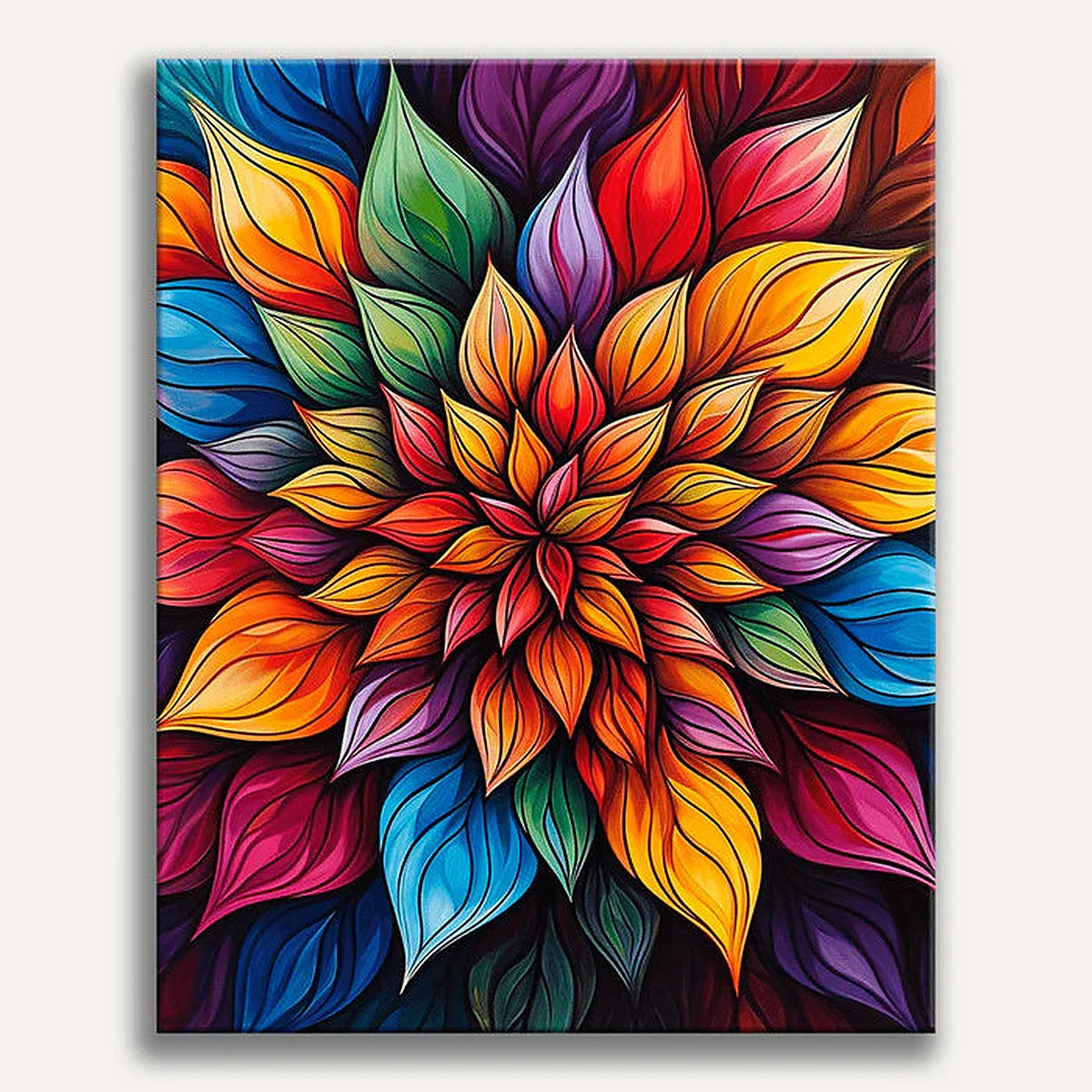 Kaleidoscopic Foliage - Paint by Numbers