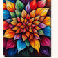Kaleidoscopic Foliage paint by numbers kit on stretched canvas