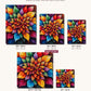 Kaleidoscopic Foliage canvas sizes from 12 x 12 to 23.5 x 23.5 inches