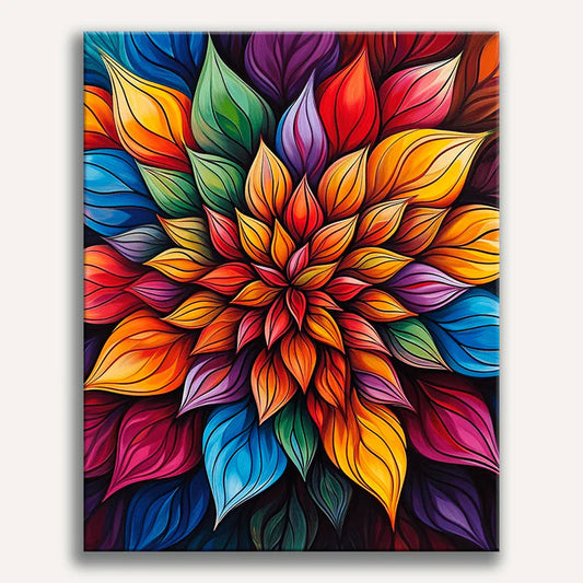 Kaleidoscopic Foliage - Paint by Numbers