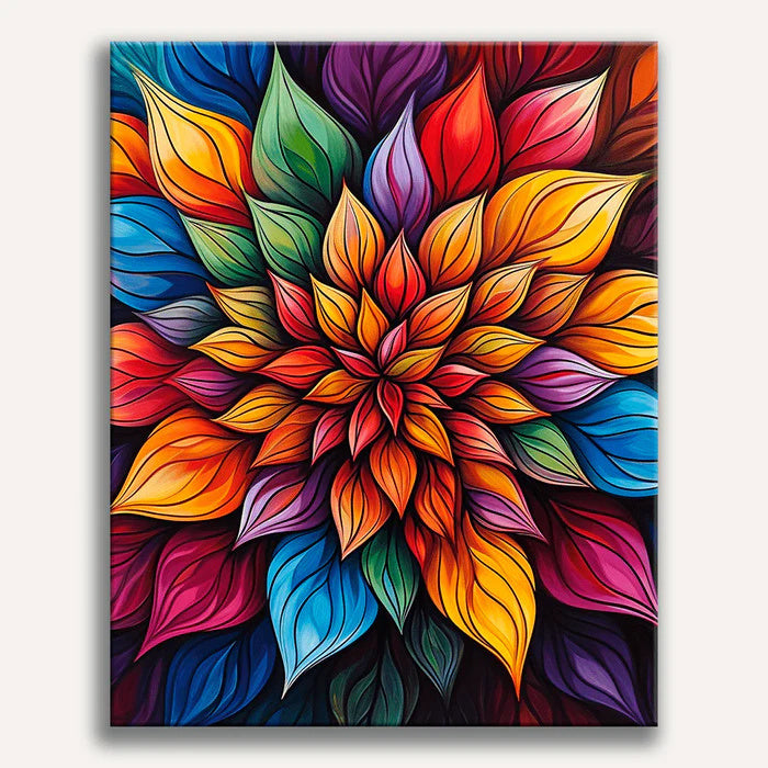 Kaleidoscopic Foliage - Paint by Numbers