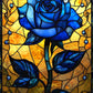 Blue Glass Flower Painting by Numbers Kit