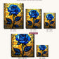 Blue Glass Flower canvas sizes from 12 x 12 to 23.5 x 23.5 inches