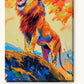 King of the Savannah's paint by numbers kit on stretched canvas