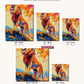 King of the Savannah's canvas sizes from 12 x 12 to 23.5 x 23.5 inches
