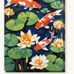 Koi Fish and Water Lilies paint by numbers kit on stretched canvas