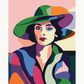 Lady in a Hat Painting by Numbers Premium Kit