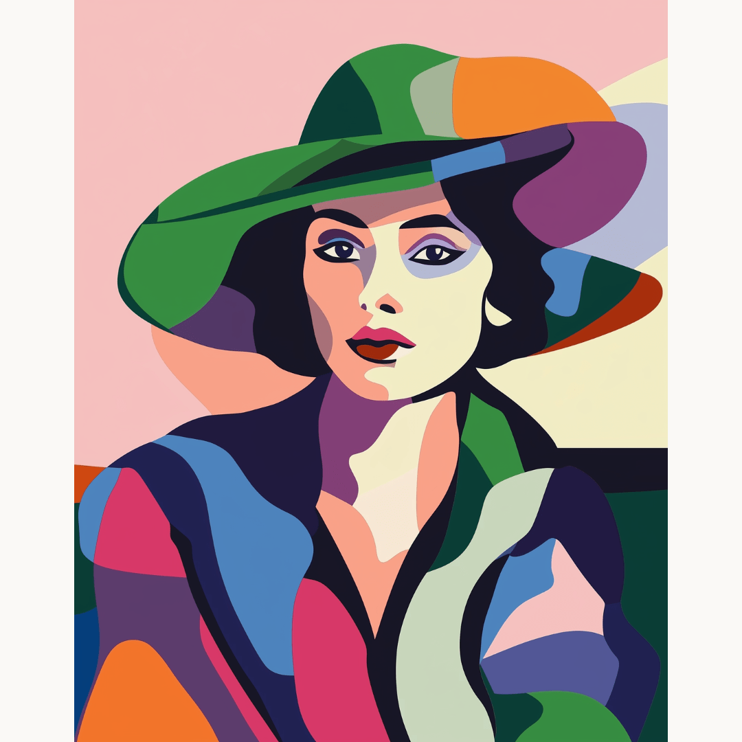 Lady in a Hat Painting by Numbers Premium Kit