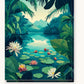 Lilies of the Lagoon paint by numbers kit on stretched canvas