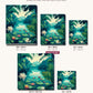 Lilies of the Lagoon canvas sizes from 12 x 12 to 23.5 x 23.5 inches