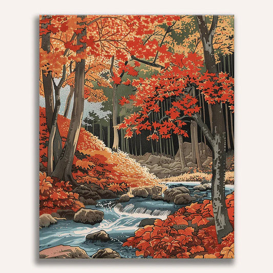 The Last Leaves Painting by Numbers Premium Kit
