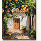 Zesty Yard paint by numbers kit on stretched canvas
