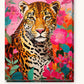 The Leopard’s Sanctuary paint by numbers kit on stretched canvas