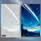 The Luminary Comet paint by numbers kit, before and after