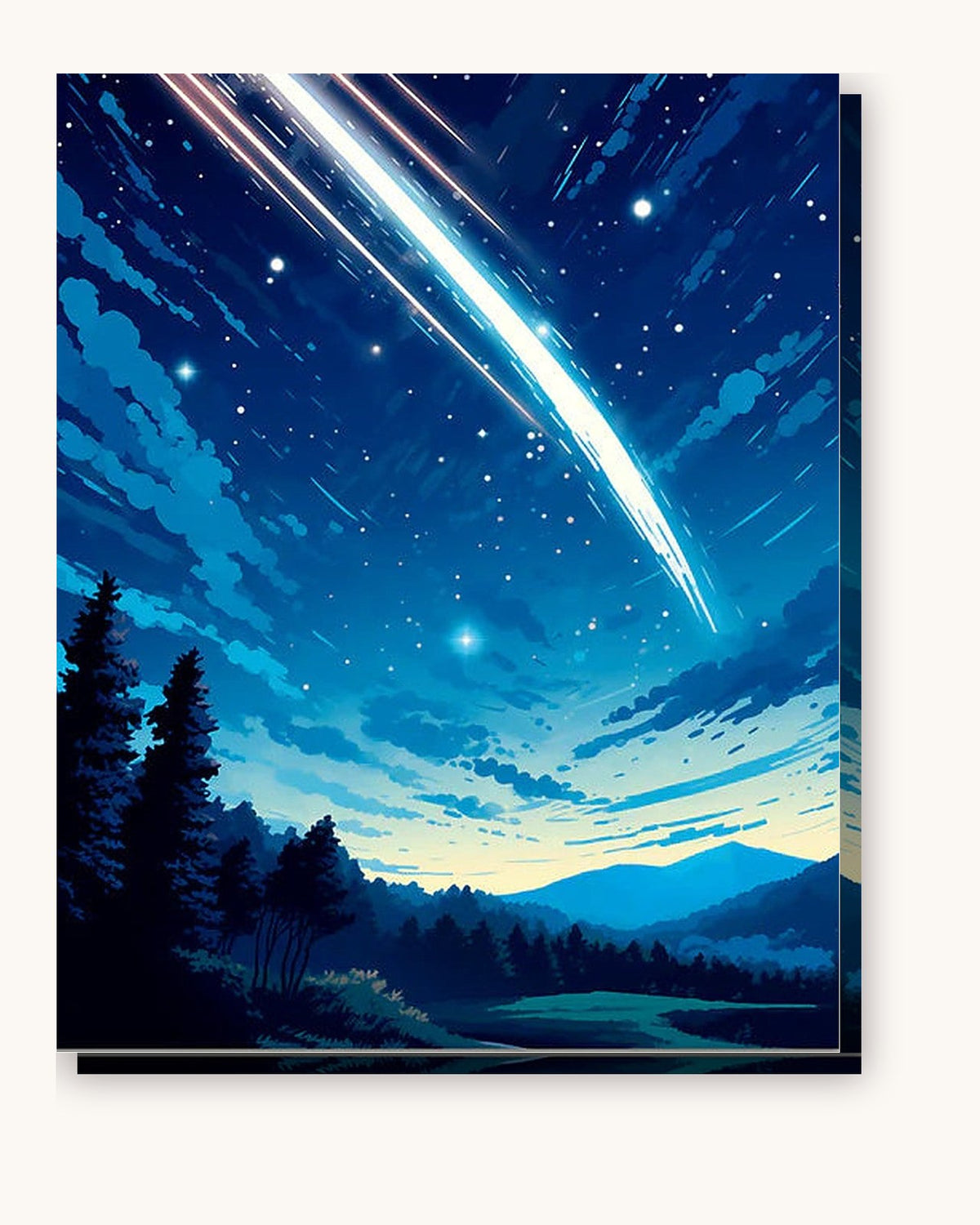 The Luminary Comet paint by numbers kit on stretched canvas