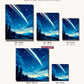 The Luminary Comet canvas sizes from 12 x 12 to 23.5 x 23.5 inches
