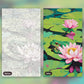Lily Pad Frog and Lotus Painting by Numbers Kit paint by numbers kit, before and after