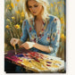 Lily the Painter paint by numbers kit on stretched canvas
