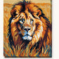 Lion in the Golden Grass paint by numbers kit on stretched canvas