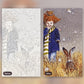 Little Girl And Rabbit paint by numbers kit, before and after