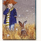Little Girl And Rabbit paint by numbers kit on stretched canvas