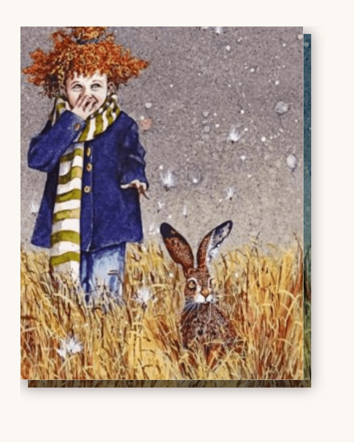 Little Girl And Rabbit paint by numbers kit on stretched canvas