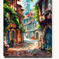 Silent Roadway paint by numbers kit on stretched canvas