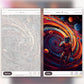 Lost in a Galaxy paint by numbers kit, before and after