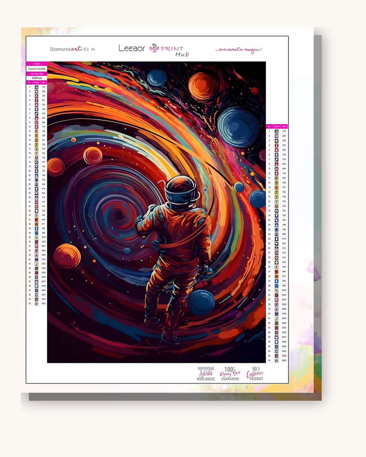Lost in a Galaxy paint by numbers kit on stretched canvas