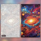 Luminous Cosmic Wash paint by numbers kit, before and after