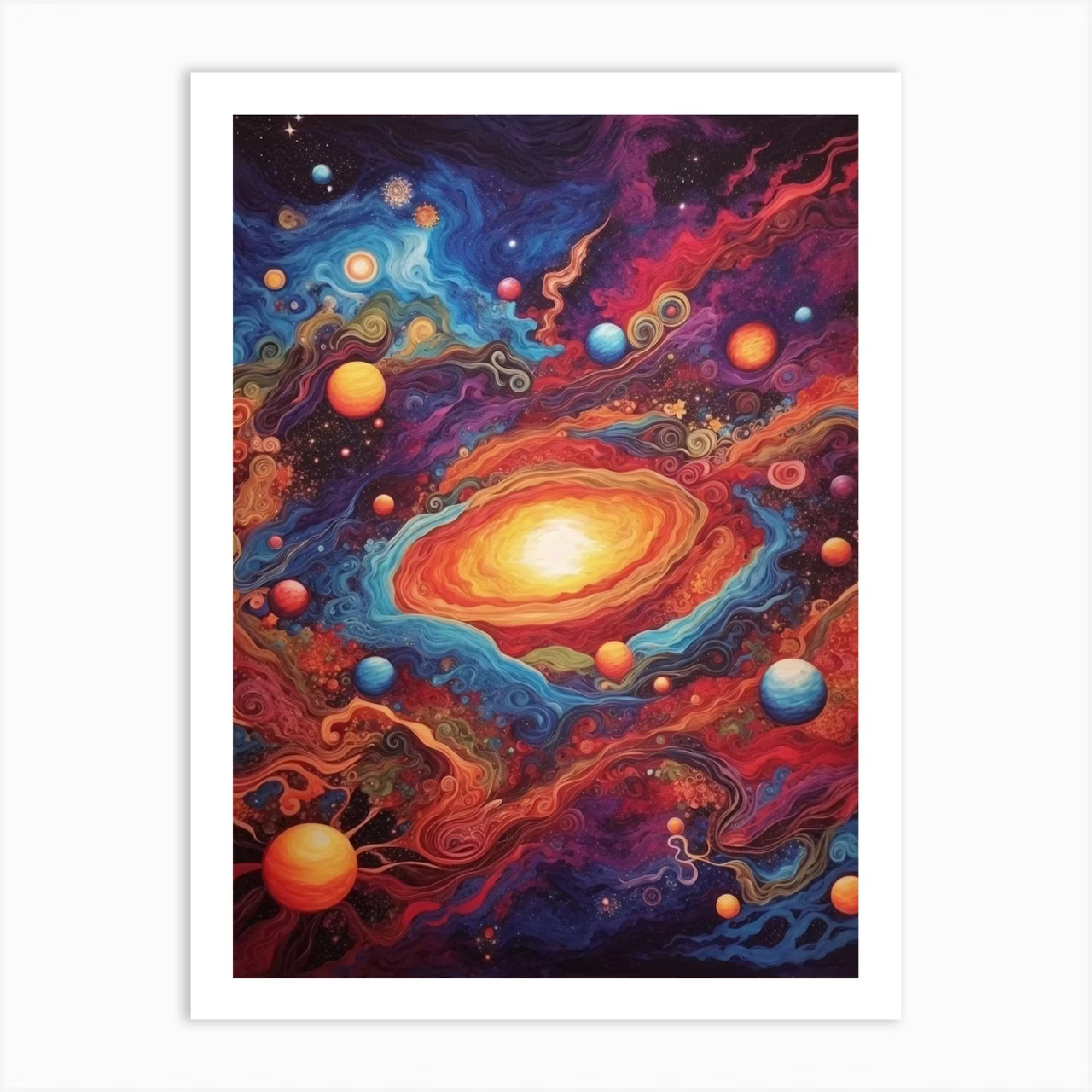 Luminous Cosmic Wash - Premium Art Collection