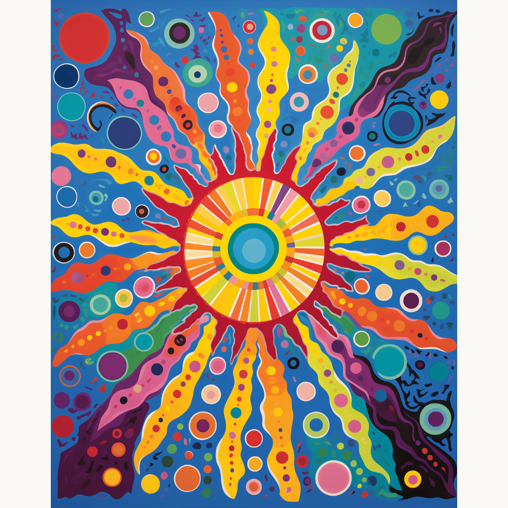 Luminous Sun Painting by Numbers Premium Kit