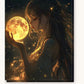 Lunar Princess paint by numbers kit on stretched canvas