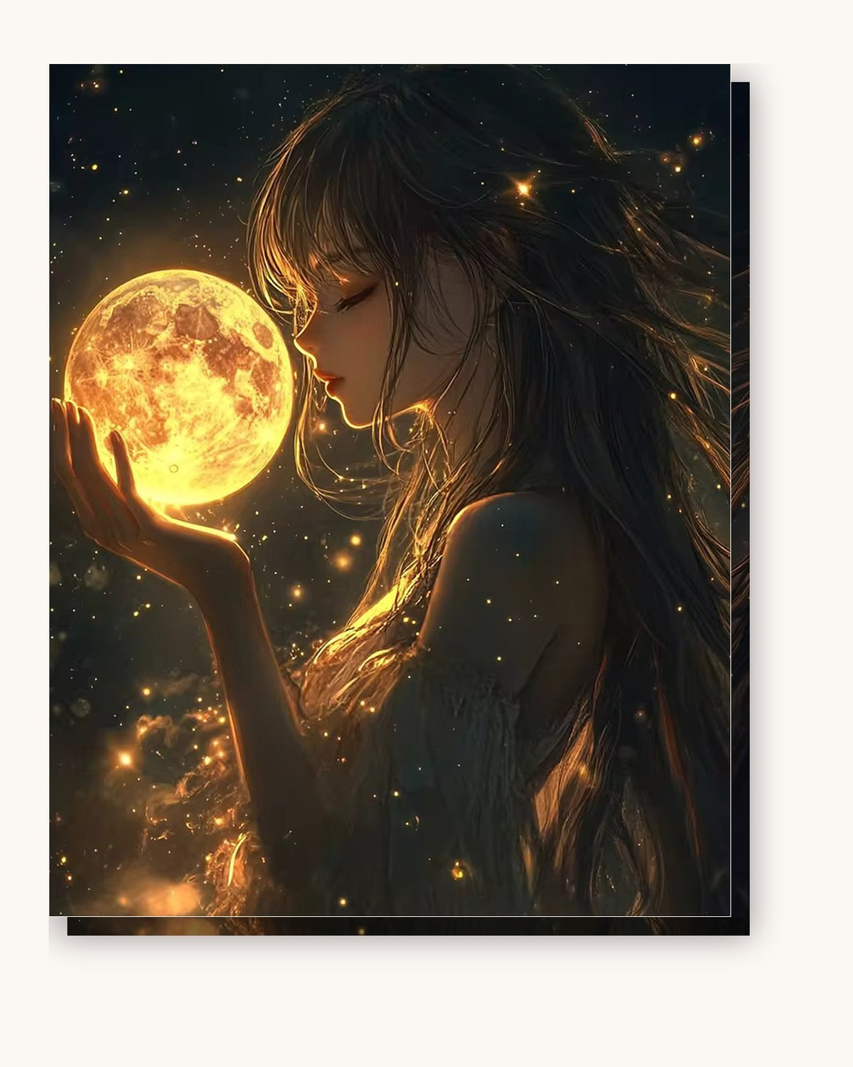Lunar Princess paint by numbers kit on stretched canvas