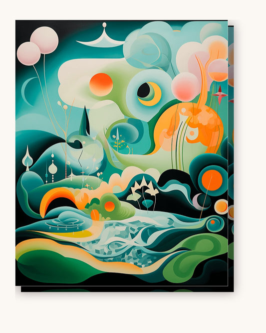 Lush Abstract paint by numbers kit on stretched canvas