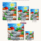 Fairytale Town canvas sizes from 12 x 12 to 23.5 x 23.5 inches