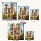 Magnificent Notre Dame canvas sizes from 12 x 12 to 23.5 x 23.5 inches