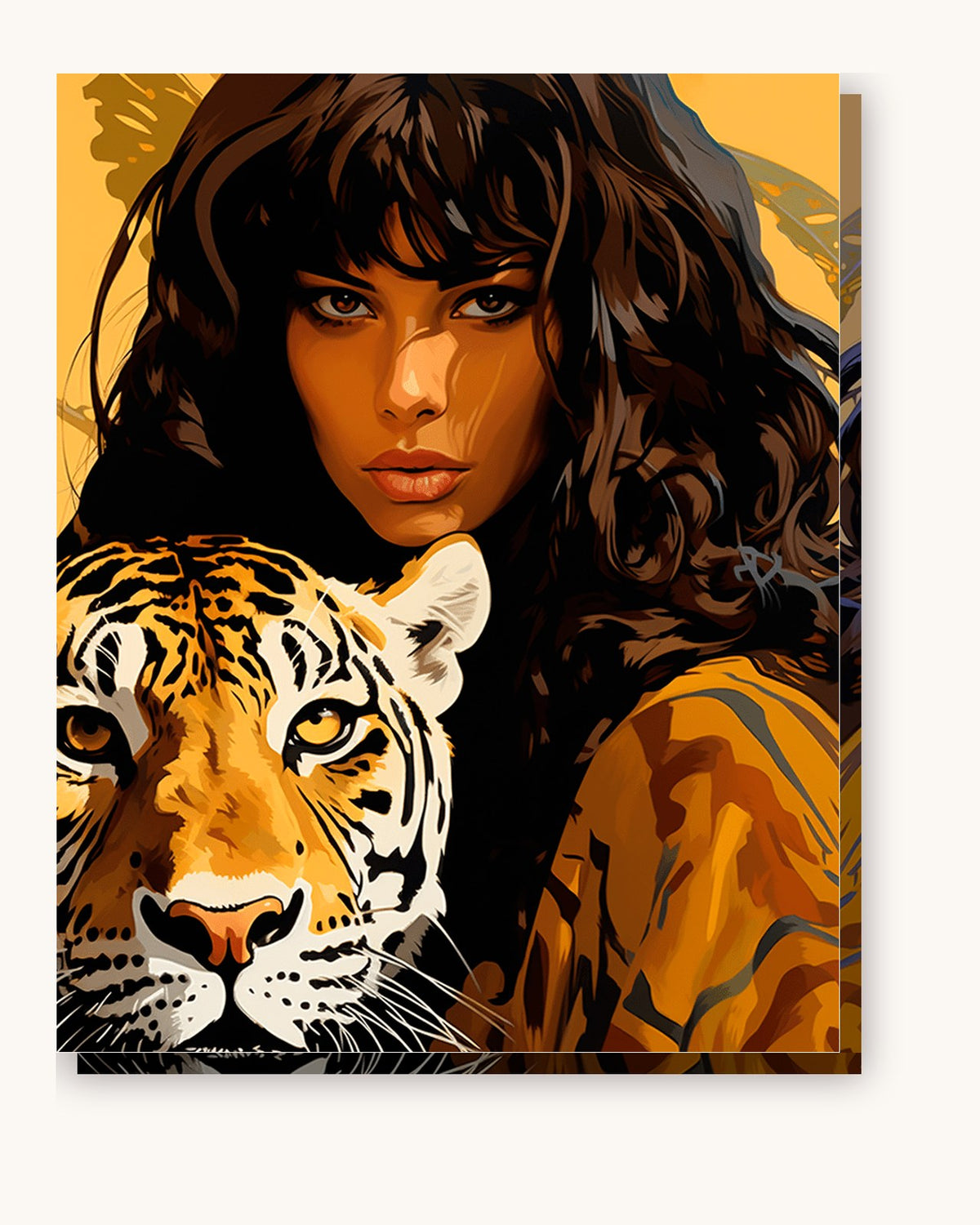 Majestic Tigress paint by numbers kit on stretched canvas
