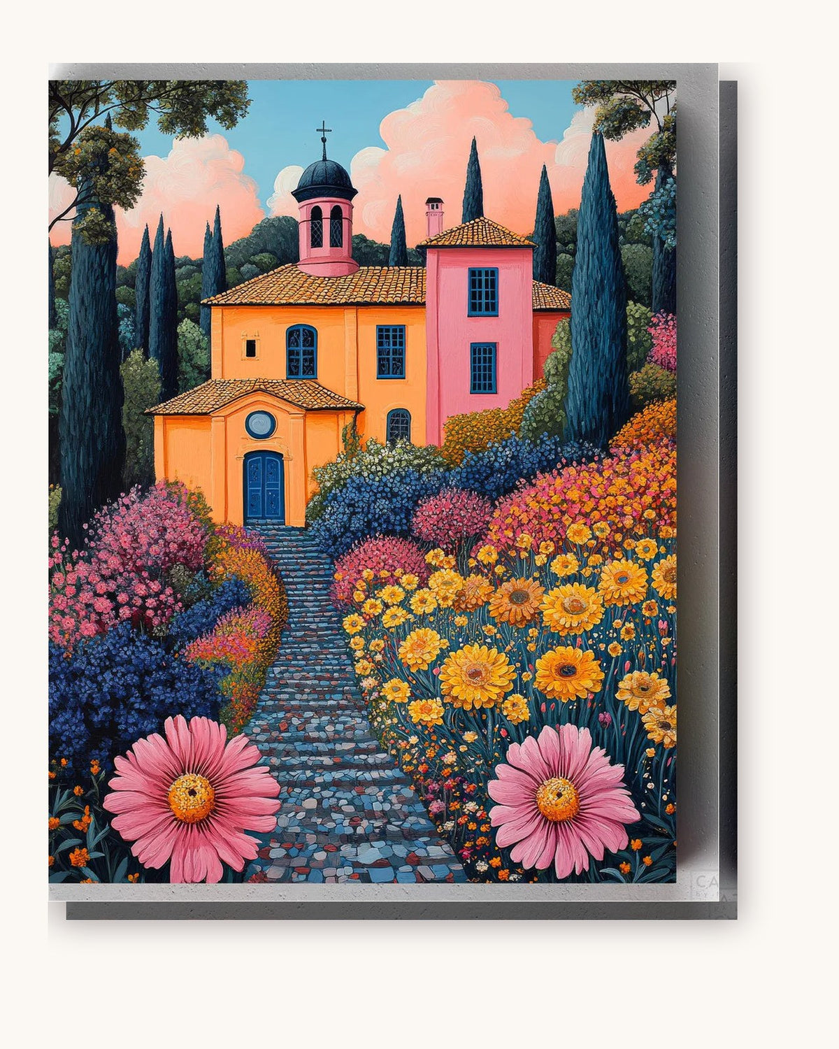 Château in Provence paint by numbers kit on stretched canvas