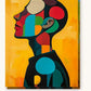 Man's Head paint by numbers kit on stretched canvas