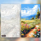 Meadow's Embrace paint by numbers kit, before and after